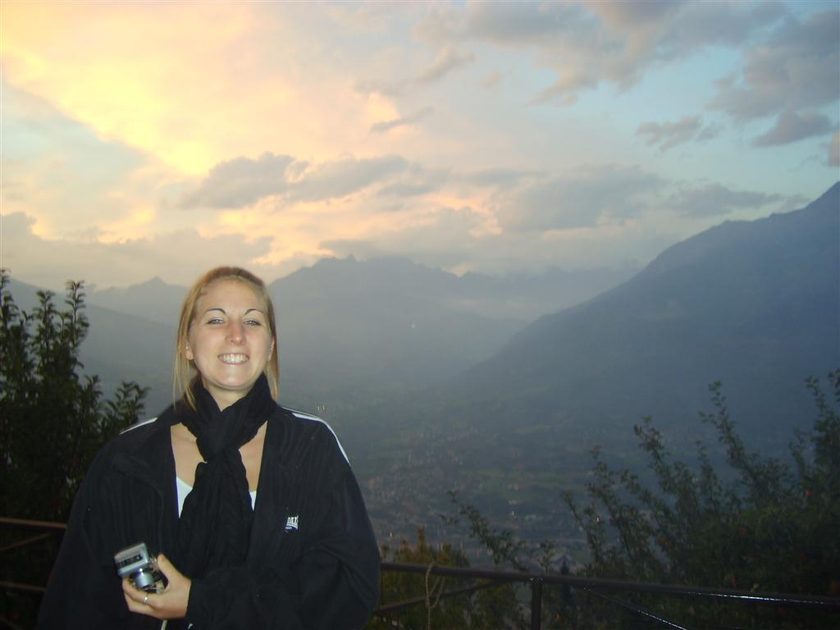 Sunset over Aosta City